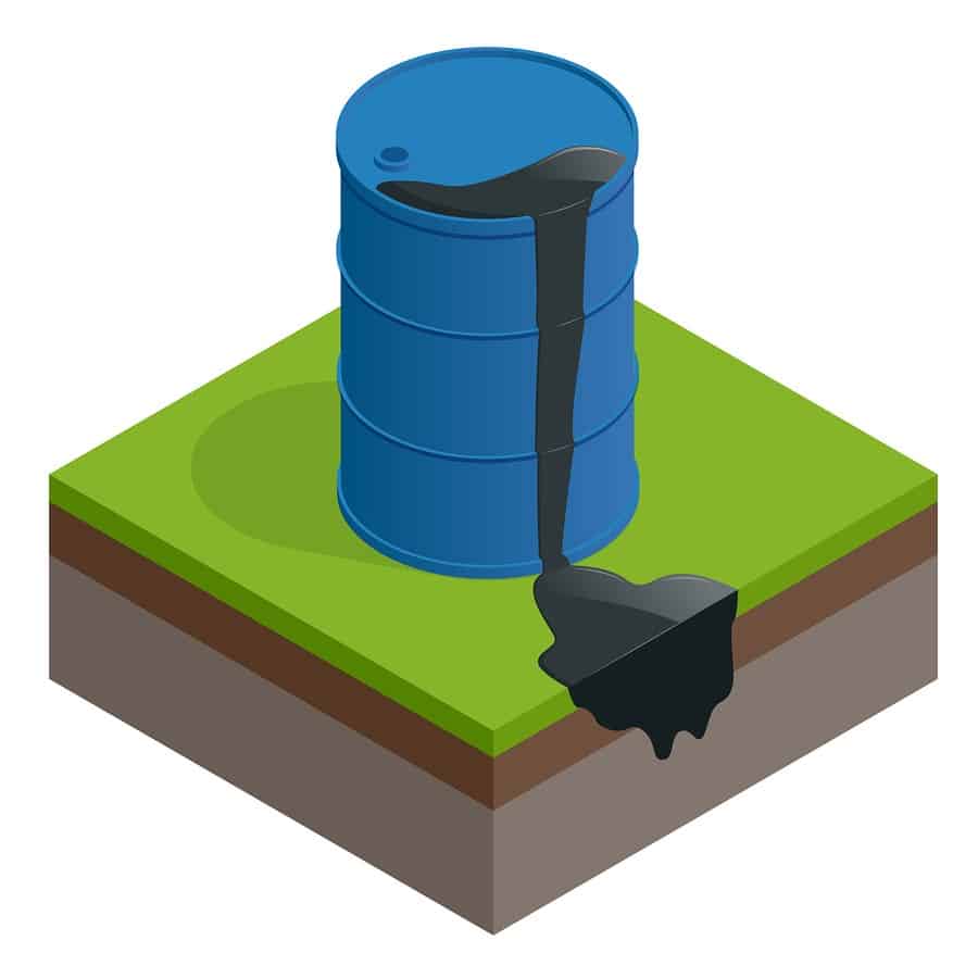 oil spill pollution illustration