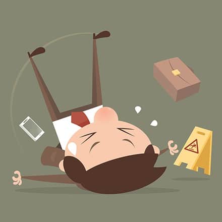 worker slip accident illustration