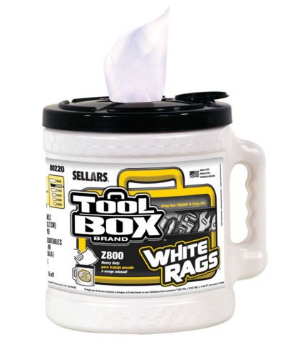 Tool Box Absorbent Wipers | Blue & White Shop Wipes
