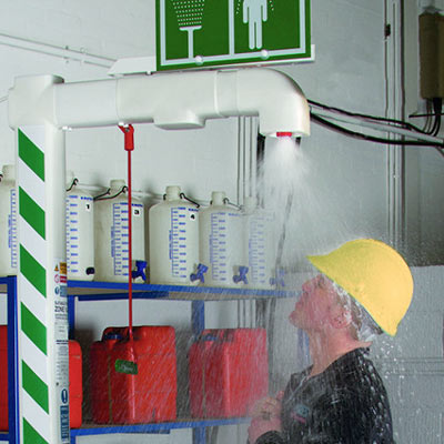 wall mount outdoor drench shower