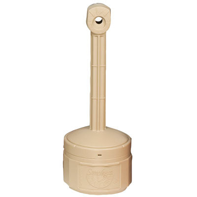 1-Gal. Cigarette Butt Receptacle, Beige Poly - Cigarette Receptacles