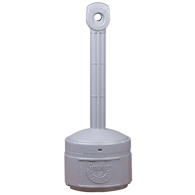 1-Gal. Cigarette Butt Receptacle, Gray Poly - Cigarette Receptacles