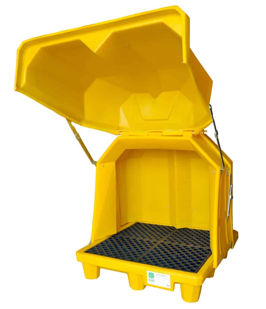 4-Drum Gull Wing Outdoor Drum Storage no drain plug - manufacturer product image 1