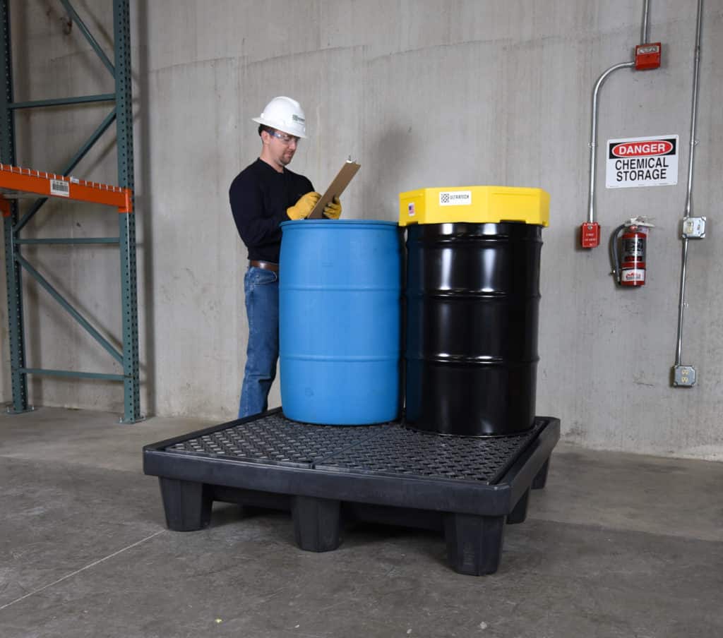 IBC Indoor Modular Spill Pallet, 5-Tote Model, Polyethylene - manufacturer product image 1