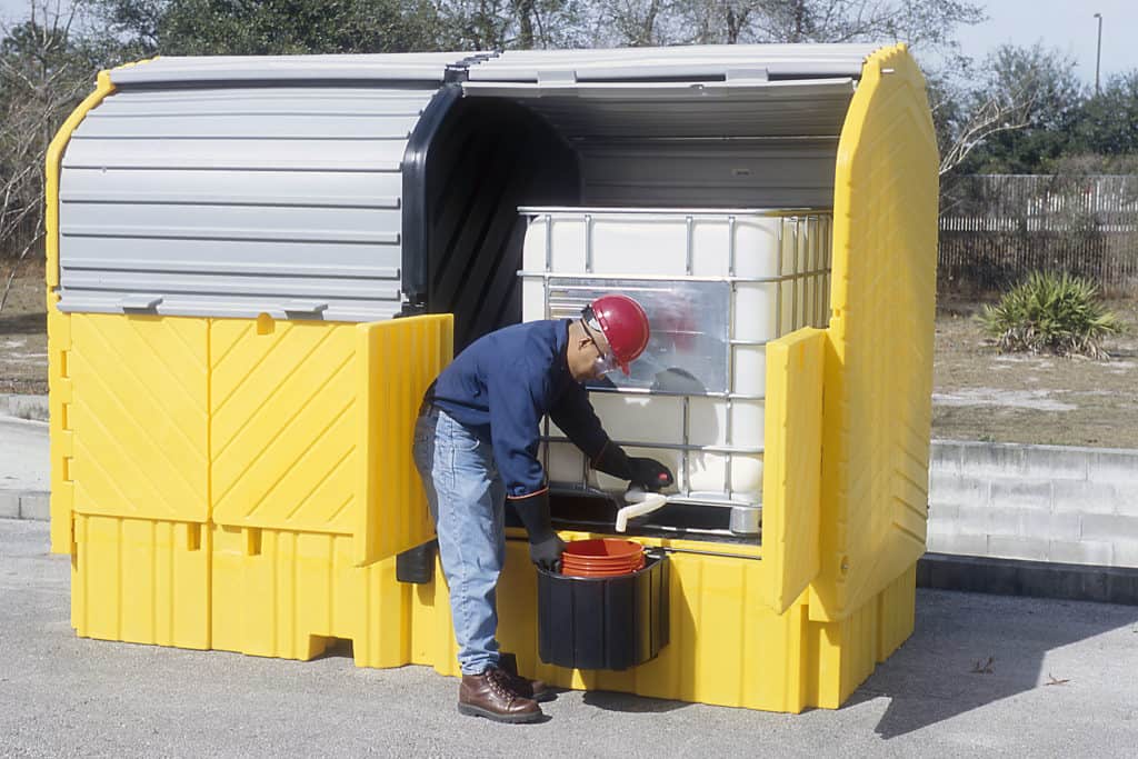 Black IBC Spill Pallet Bucket Shelf for 5 Gal Bucket for items A1140U-A1147U - manufacturer product image 2