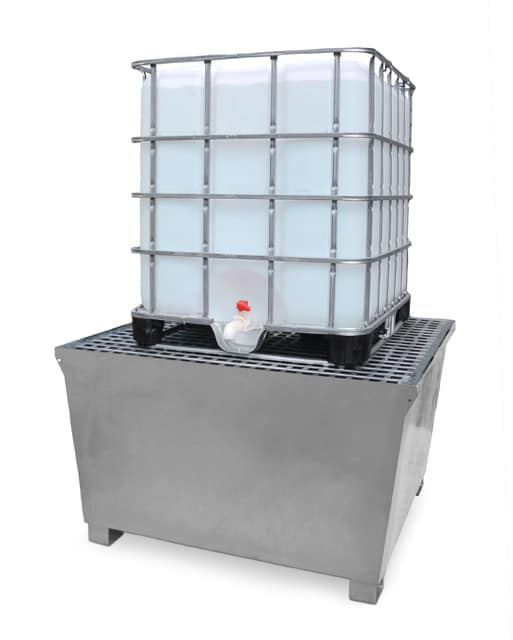 IBC Spill Pallet, 1 Unit Steel Platform 55x57x35 inches Yes Forklift Pocket NO Drain - manufacturer product image 1