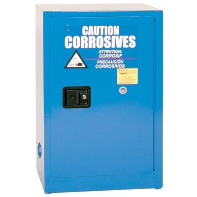 12-Gal Acid/Corrosive Blue Metal Safety Cabinet, Manual Close - Safety Cabinets
