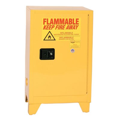 12-Gal. Manual Close Yellow Fire Cabinet w/ Legs - Safety Cabinets