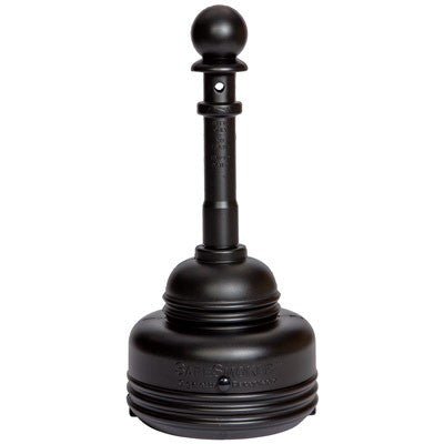 5-Quart Cigarette Butt Receptacle, Black Poly - Cigarette Receptacles