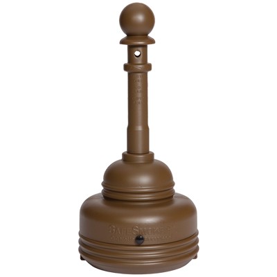 5-Quart Cigarette Butt Receptacle, Brown Poly - Cigarette Receptacles