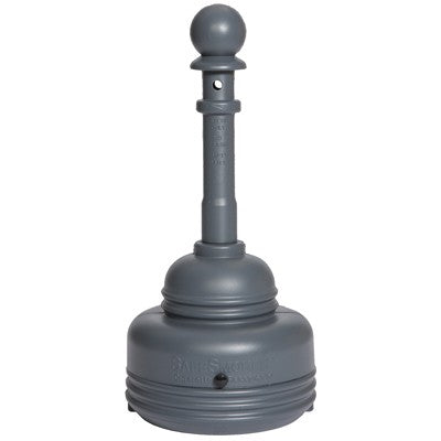 5-Quart Cigarette Butt Receptacle, Gray Poly - Cigarette Receptacles