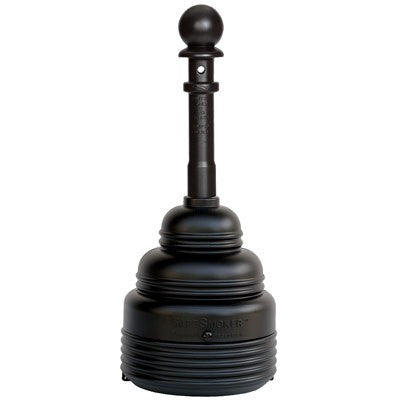 4-Gal. Cigarette Butt Receptacle, Black Poly - Cigarette Receptacles