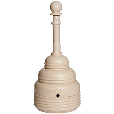 4-Gal. Cigarette Butt Receptacle, Beige Poly - Cigarette Receptacles