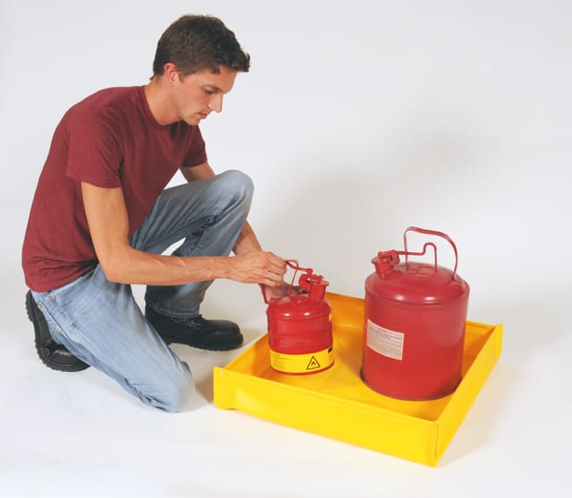 24in Flexible Utility Tray Yellow PVC, 6.5-Gal Capacity - manufacturer product image 1