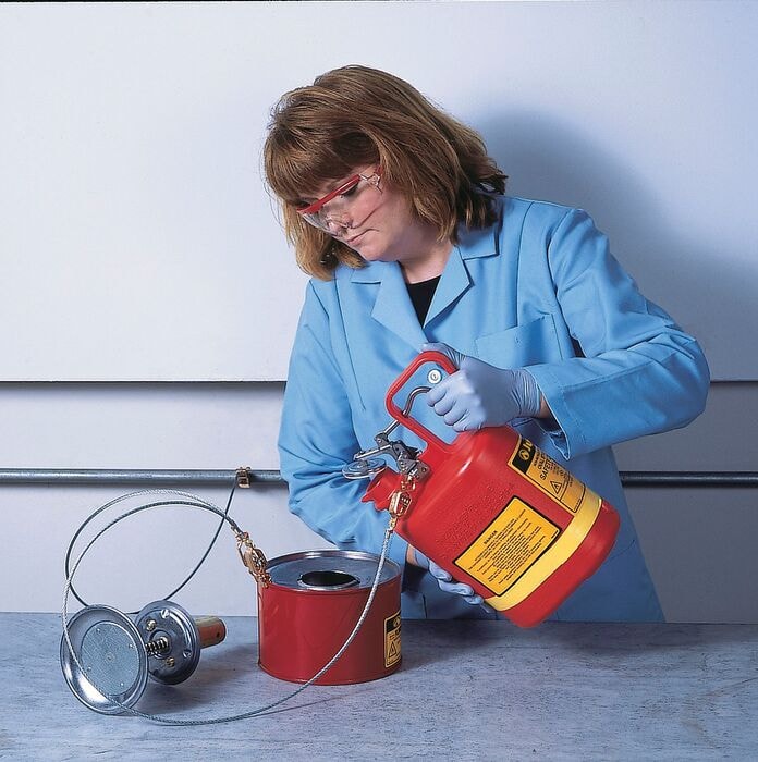 1-Gal Poly Laboratory Container - NO Funnel, Red - manufacturer product image 3