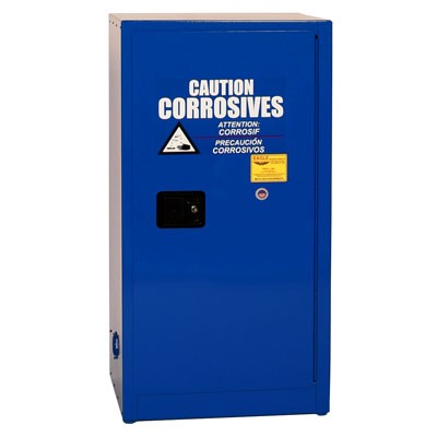 16-Gal Acid/Corrosive Blue Metal Safety Cabinet, Manual-Close - Safety Cabinets