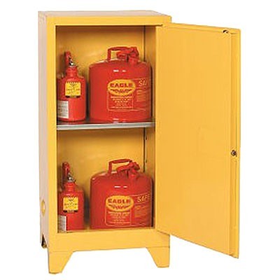 16-Gal. Manual Close Yellow Fire Cabinet w/ Legs - Safety Cabinets