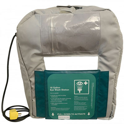 16 Gal. Portable Eye Wash Heated Insulated Jacket, 120V - Emergency Showers & Eyewash