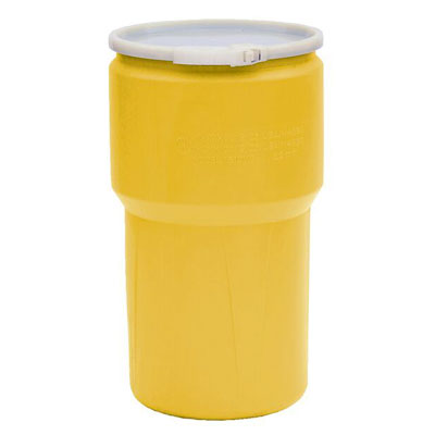 14 Gallon Lab Pack, Yellow, Plastic Lever Lock - Hazardous Waste Containers