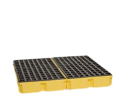 4-Drum Modular Spill Pallet, polyethylene, 30 gallon capacity - Spill Containment Pallets