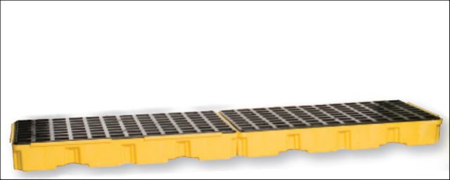 4-Drum Inline Spill Pallet, polyethylene - Spill Containment Pallets