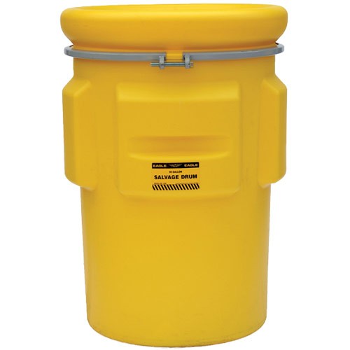 95-Gallon Salvage Drum, Metal Band w/ Bolt - Hazardous Waste Containers