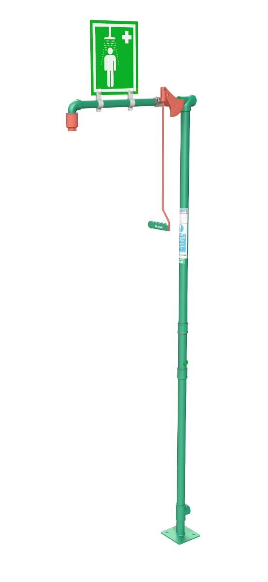 Floor Mount Drench Shower - Galvanized Pipe - manufacturer product image 1