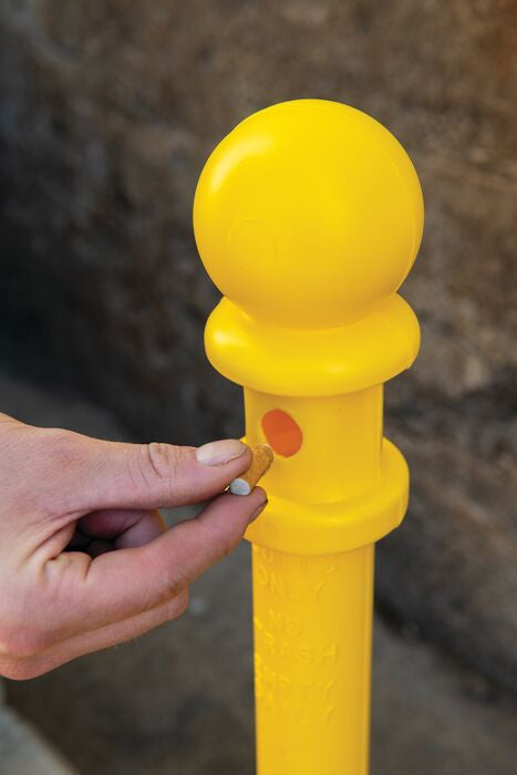 2-Gal. Metal/Poly Cigarette Receptacle, Yellow - manufacturer product image 3