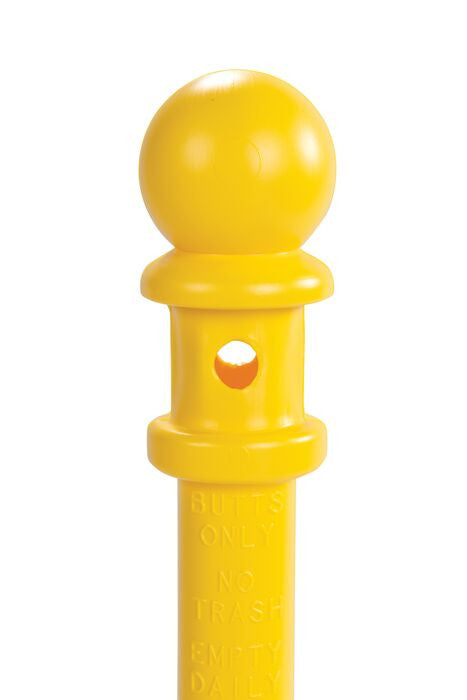 2-Gal. Metal/Poly Cigarette Receptacle, Yellow - manufacturer product image 4