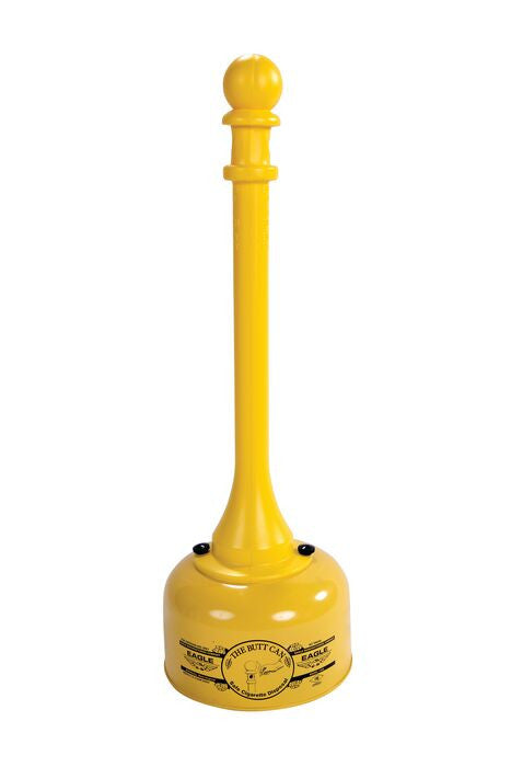 2-Gal. Metal/Poly Cigarette Receptacle, Yellow - manufacturer product image 1