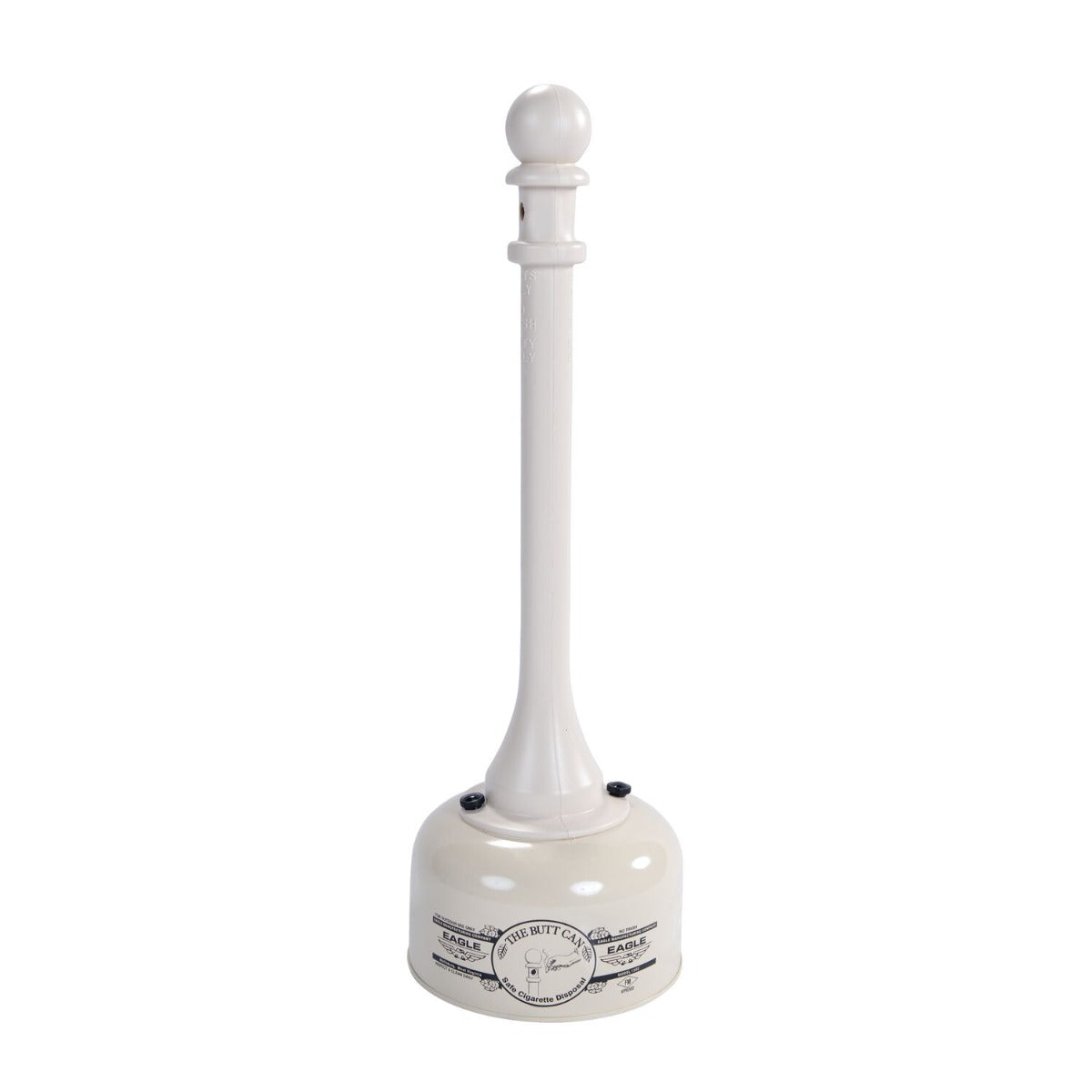 2-Gal. Metal/Poly Cigarette Receptacle, Beige - manufacturer product image 1