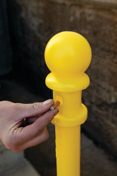 5-Gal. Metal/Poly Cigarette Receptacle, Yellow - manufacturer product image 3