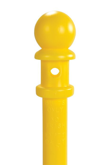 5-Gal. Metal/Poly Cigarette Receptacle, Yellow - manufacturer product image 4