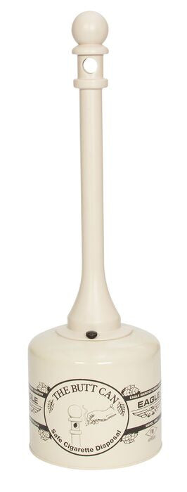5-Gal. Metal/Poly Cigarette Receptacle, Beige - manufacturer product image 2