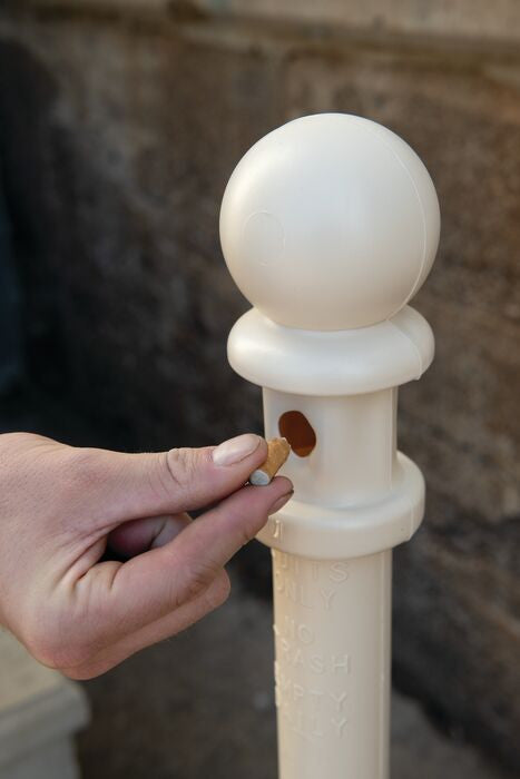 5-Gal. Metal/Poly Cigarette Receptacle, Beige - manufacturer product image 3