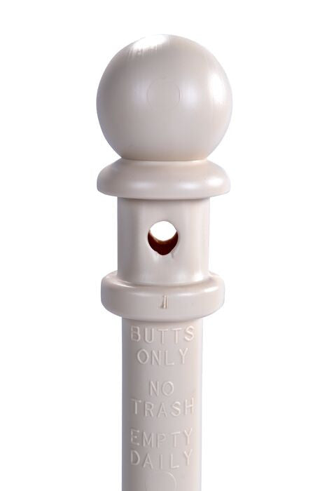 5-Gal. Metal/Poly Cigarette Receptacle, Beige - manufacturer product image 4