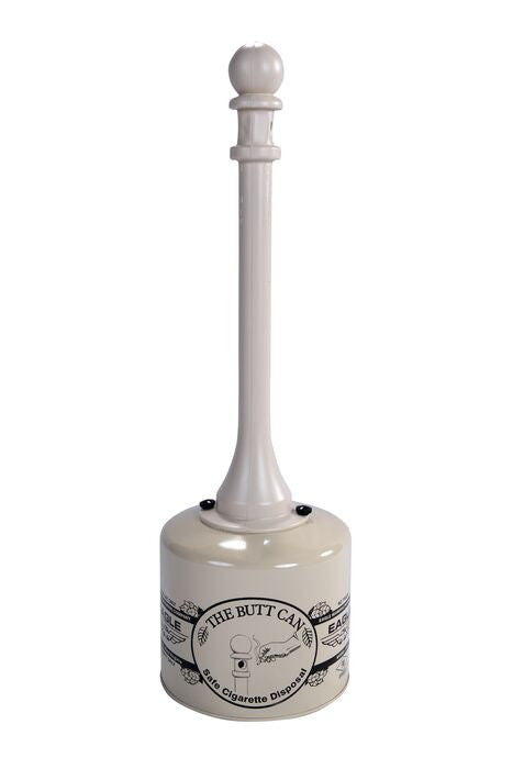 5-Gal. Metal/Poly Cigarette Receptacle, Beige - manufacturer product image 1