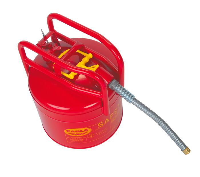 5-Gallon DOT-Approved Gas Can, Red, Flexible 7/8" Metal Spout - manufacturer product image 4