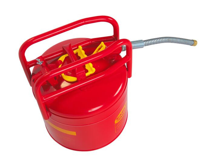 5-Gallon DOT-Approved Gas Can, Red, Flexible 7/8" Metal Spout - manufacturer product image 3