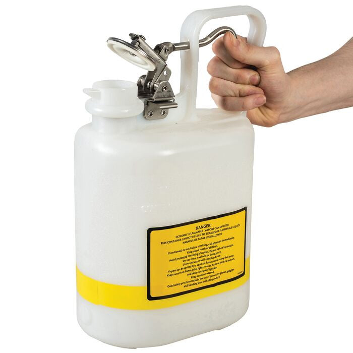1-Gal Poly Laboratory Container - NO Funnel, White - manufacturer product image 2