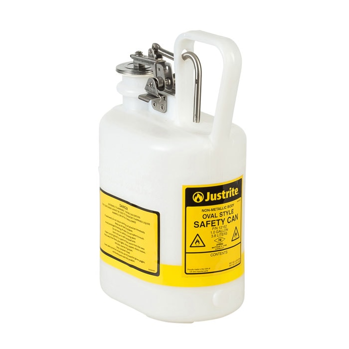 1-Gal Poly Laboratory Container - NO Funnel, White - manufacturer product image 1