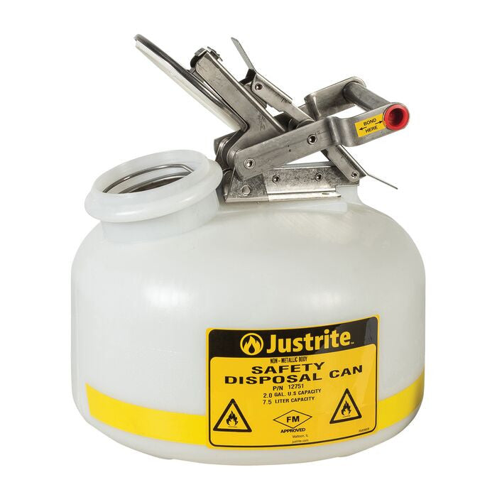 2-Gal Liquid Waste Container, White Poly (A1517E) - manufacturer product image 2