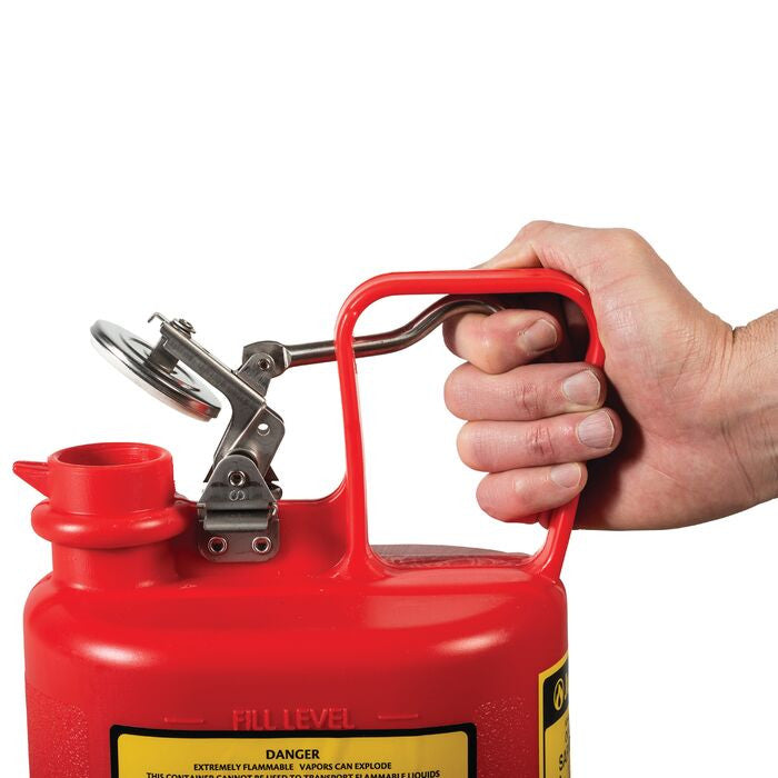 1/2-Gal Poly Laboratory Container - NO Funnel, Red - manufacturer product image 2