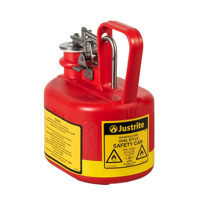 1/2-Gal Poly Laboratory Container - NO Funnel, Red - manufacturer product image 1