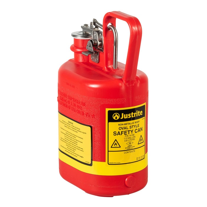 1-Gal Poly Laboratory Container - NO Funnel, Red - manufacturer product image 1
