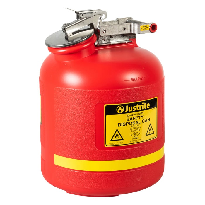 5-Gal Liquid Waste Container, Red Poly - manufacturer product image 1