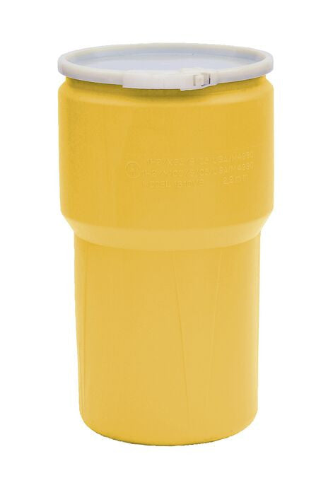 14 Gallon Lab Pack, Yellow, Plastic Lever Lock - manufacturer product image 1