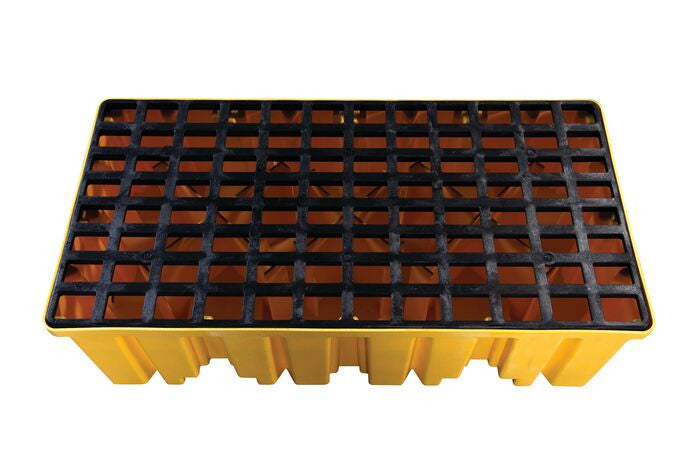 2-Drum Spill Control Pallet, Yellow - manufacturer product image 3