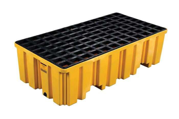 2-Drum Spill Control Pallet, Yellow - manufacturer product image 2
