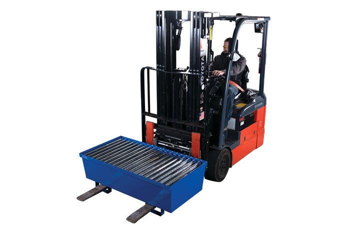 2-Drum Steel Spill Pallet, Blue Powder, No Drain Plug - manufacturer product image 4